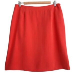 JONES NEW YORK 100% Silk Light Mini Skirt Red Sz M
